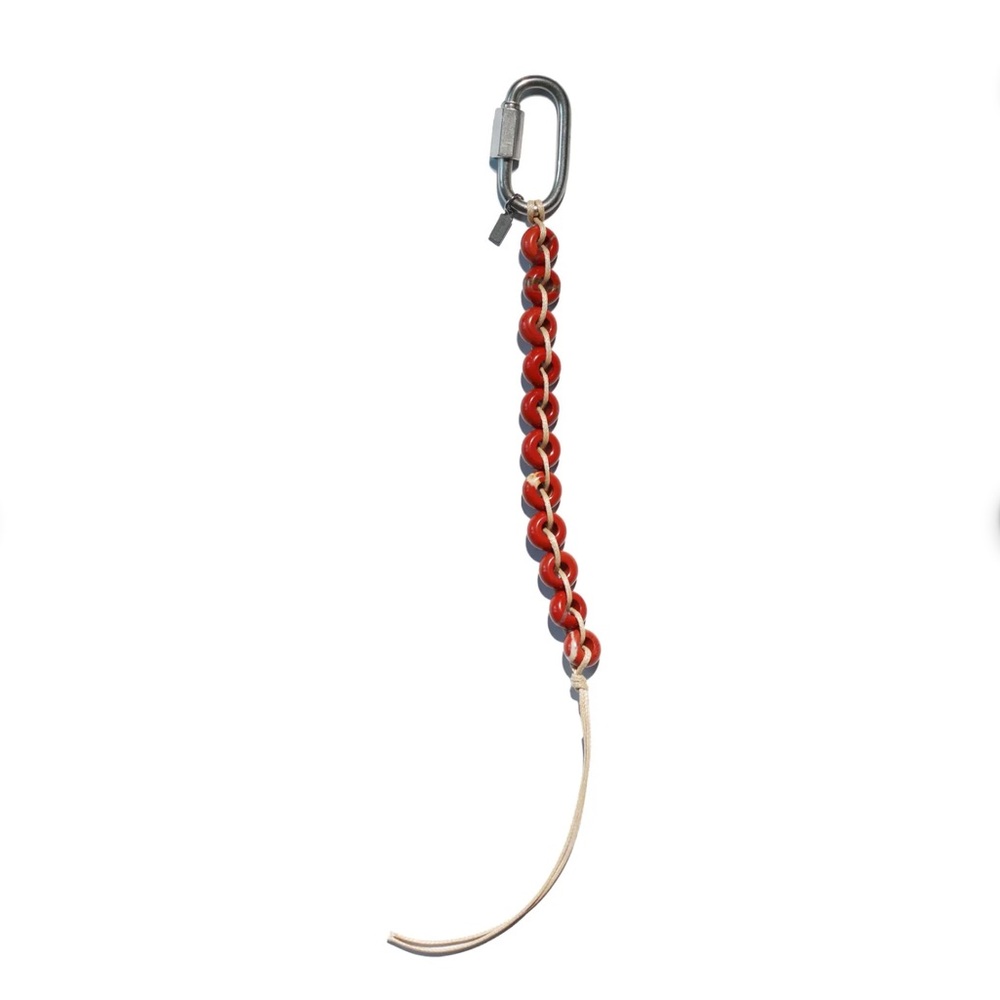 BN Red Jasper Beaded Keychain Bag Charm